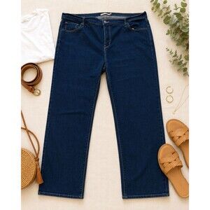 Levi's 724 Women's 20W Dark Wash High Rise Straight Leg Jeans Plus Size